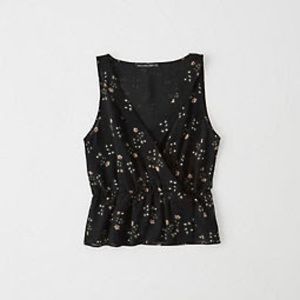 Abercrombie and Fitch wrap peplum top size small
